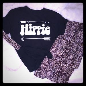 Hippie t-shirt various sizes white & black